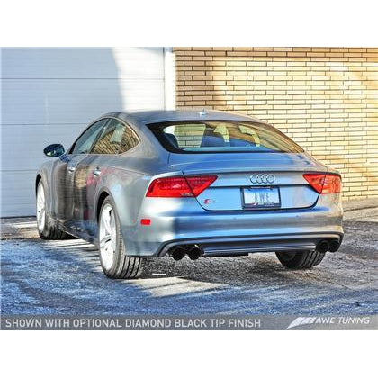 AWE Tuning Audi C7 / C7.5 S7 4.0T Touring Edition Exhaust - Diamond Black Tips