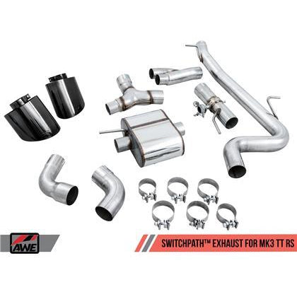 AWE Tuning 18-19 Audi TT RS 2.5L Turbo Coupe 8S/MK3 SwitchPath Exhaust w/Diamond Black RS-Style Tips