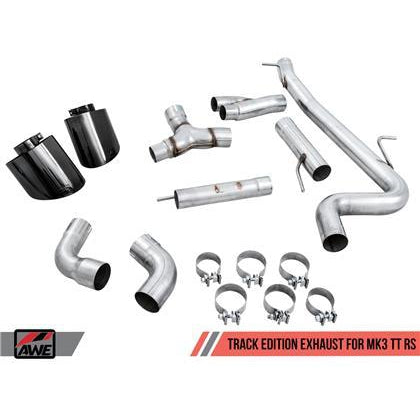 AWE Tuning 18-19 Audi TT RS 8S/RK3 2.5L Turbo Track Edition Exhaust - Diamond Black RS-Style Tips