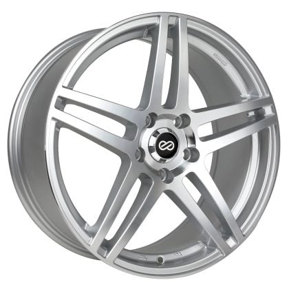 Enkei RSF5 16x7 38mm Offset 5x100 Bolt Pattern 72.6mm Bore Dia Silver Machined Wheel