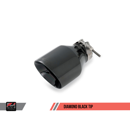 AWE Tuning Mk6 GTI Performance Catback - Diamond Black Round Tips