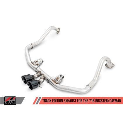 AWE Tuning Porsche 718 Boxster / Cayman Track Edition Exhaust - Carbon Fiber Tips