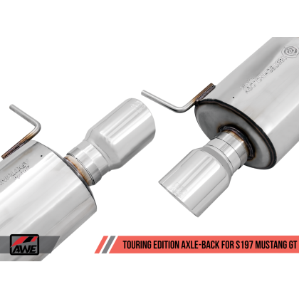 AWE Tuning S197 Mustang GT Axle-back Exhaust - Touring Edition (Chrome Silver Tips)