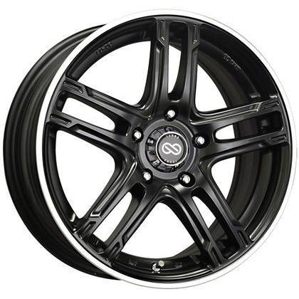 Enkei FD-05 17x7 5x100 50mm Offset 72.62 Bore Dia Black Machined Wheel