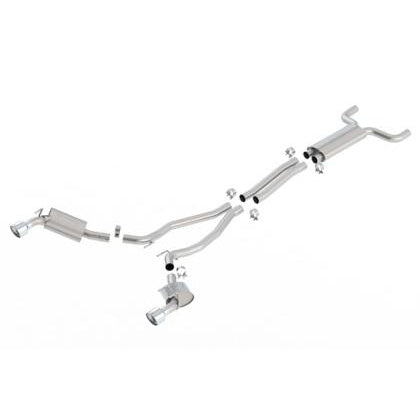 Borla 10-13 Chevy Camaro SS 6.2L Single Round Tip Touring Cat Back Exhaust w/ Single Split Rear Exit