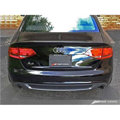 AWE Tuning Audi B8 A4 3.2L Touring Edition Exhaust - Dual 88.9mm (3.5in) Polished Silver Tips