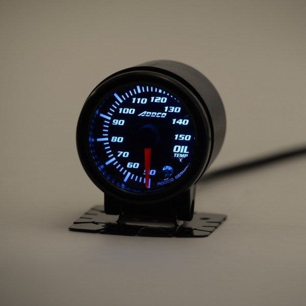 ADDCO - 52mm Universal Oil Temp Gauge LED 7 Colours With Sensor And Holder