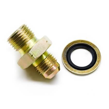 ATP Turbo Fitting, Metric 16mm to 6AN, Male to Male (For Coolant or Oil)