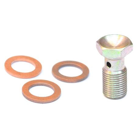 ATP Turbo Banjo Bolt with Restrictor W/Washers - Oil Feed, Garrett GT GTX 25 Thru 35 and G Series G25 Thru G35