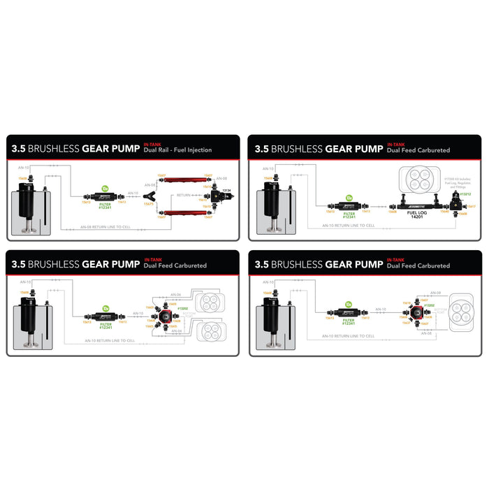 Aeromotive 3.5 Brushless Stealth Fuel Cell, 15 Gallon