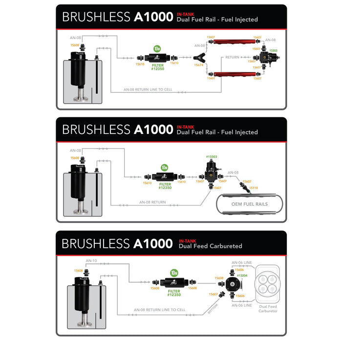 Aeromotive A1000 Brushless Fuel Cell, 20 Gallon