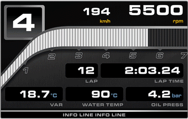 AiM Dash MXS Strada 1.2 Car Racing Dash Display