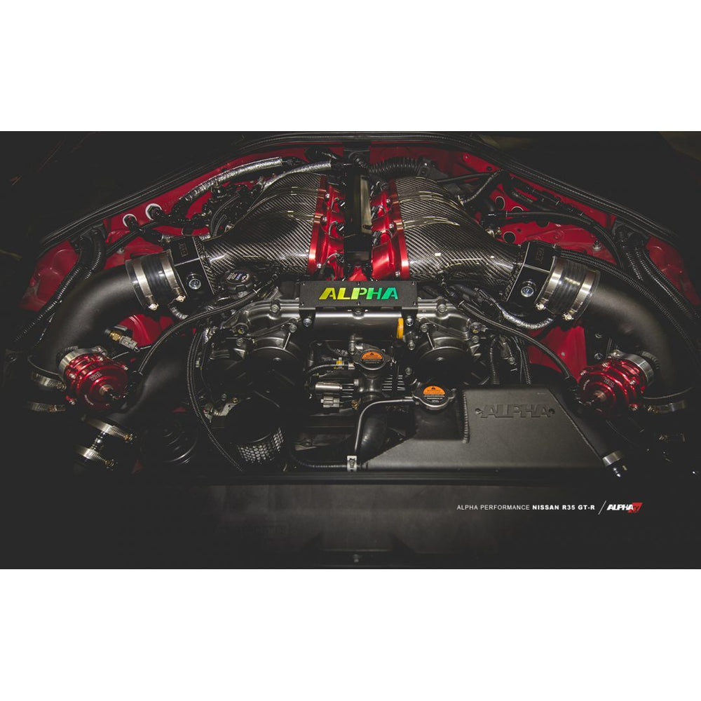AMS Performance 2009+ Nissan GT-R R35 Alpha Alum/Carbon Fiber Intake Manifold w/Aux Fuel Rail 18 Inj