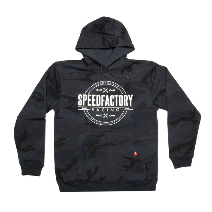 SpeedFactory "BADGE" Black Camo Hoodie