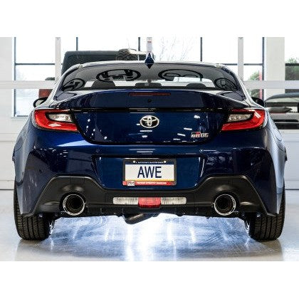 AWE Subaru BRZ/ Toyota GR86/ Toyota 86 Touring Edition Cat-Back Exhaust- Chrome Silver, Black Chrome Tips