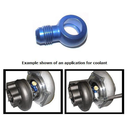ATP Turbo Alum Banjo Fitting, 14mm Hole (For 14mm Bolt) With -6 An Male Flare