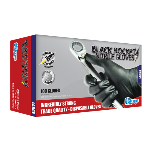 TGC® Black Nitrile Disposable Gloves