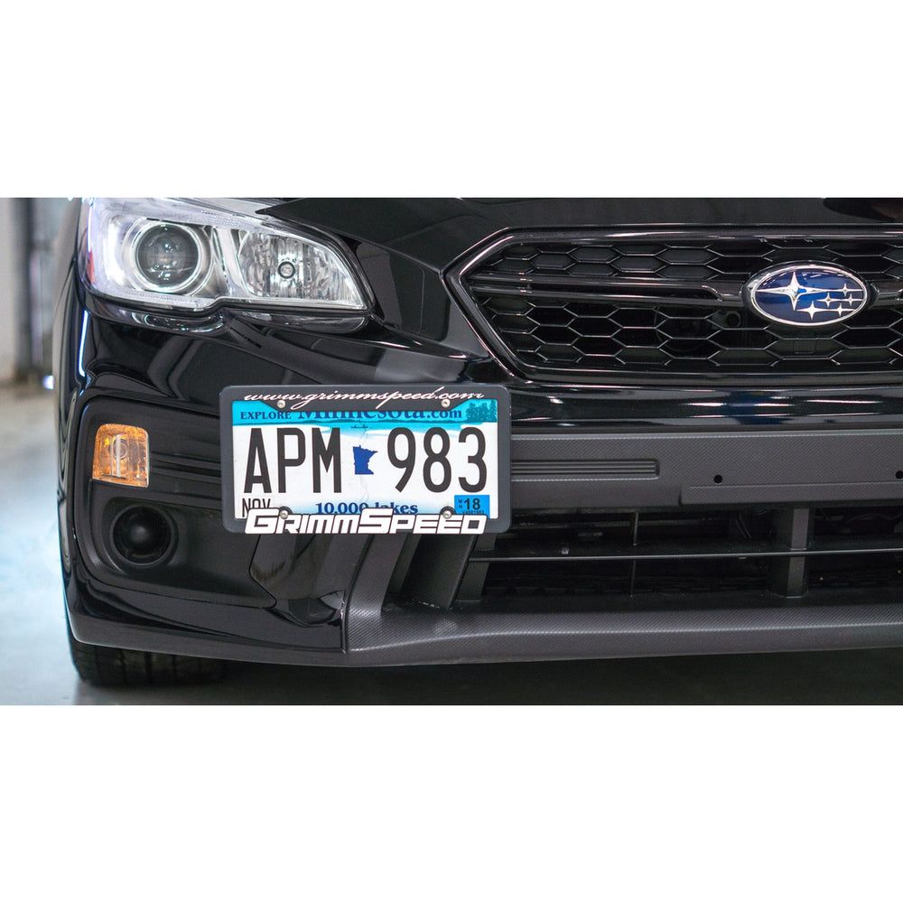 GrimmSpeed License Plate Relocation Kit - 18+ WRX/STI/Crosstrek, 13+ BRZ/FRS/86, 17+ Impreza (Non-Turbo), 10+ Legacy/Outback