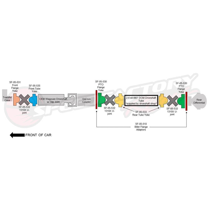SpeedFactory Honda AWD 1310 U-Joint Driveshaft Upgrade Kits