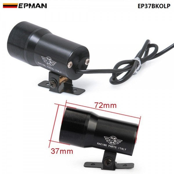 EPMAN 37mm Compact Micro Digital Smoked Oil Pressure Gauge With Sensor NTP 1/8 (PSI)