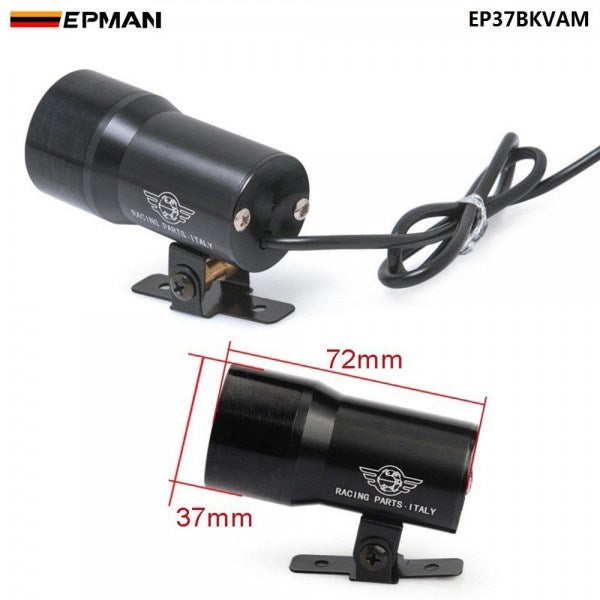 EPMAN 37mm Compact Micro Digital Smoked Lens Vacuum Gauge - Black