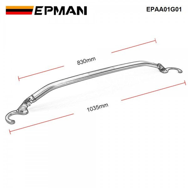 EPMAN Front Upper Strut Bar For Honda Civic 92-00 EG EK/93-97 Del Sol/94-01 Integra DC2