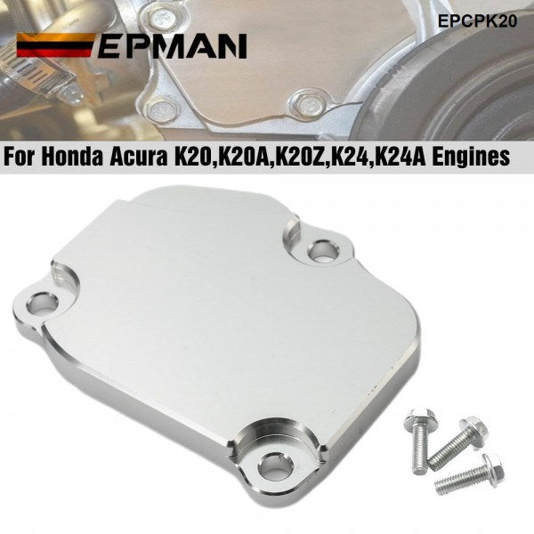 EPMAN K-SERIES BILLET TIMING CHAIN TENSIONER COVER PLATE FIT FOR HONDA K20,K20A,K20Z,K24,K24A ENGINES