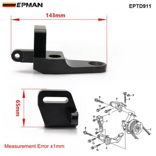 EPMAN Billet Upper Power Steering Bracket For Honda B-Series B16/Type R