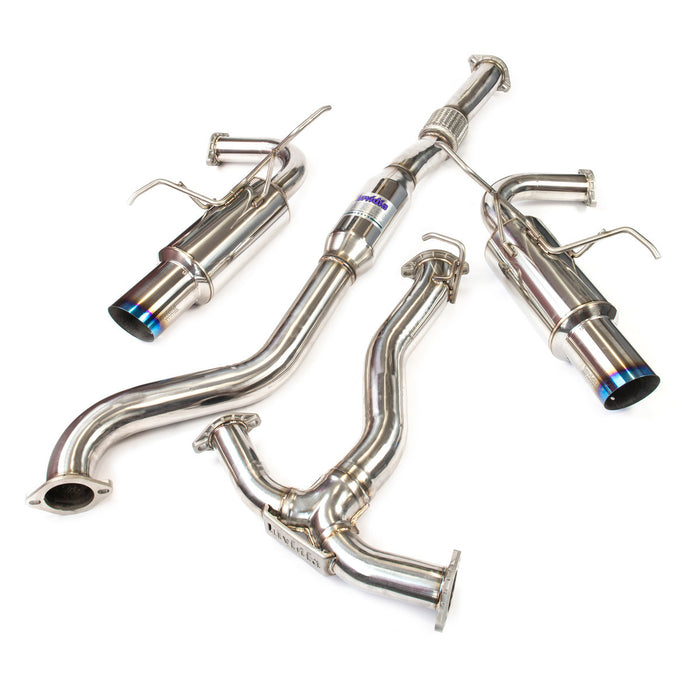 Invidia 08+ Subaru WRX/STI 4dr N1 Twin Outlet Single Layer Tip Titanium Cat-Back Exhaust