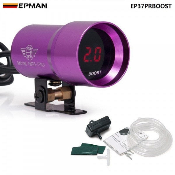 EPMAN 37mm Compact Micro Digital Smoked Boost Bar Gauge Universal