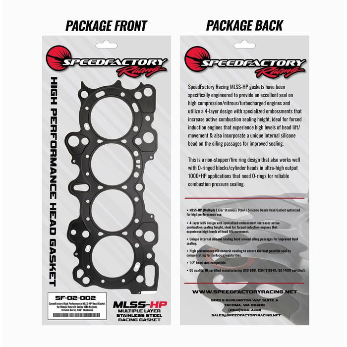 SpeedFactory High Performance MLSS-HP Head Gaskets - Honda B Series V-tec