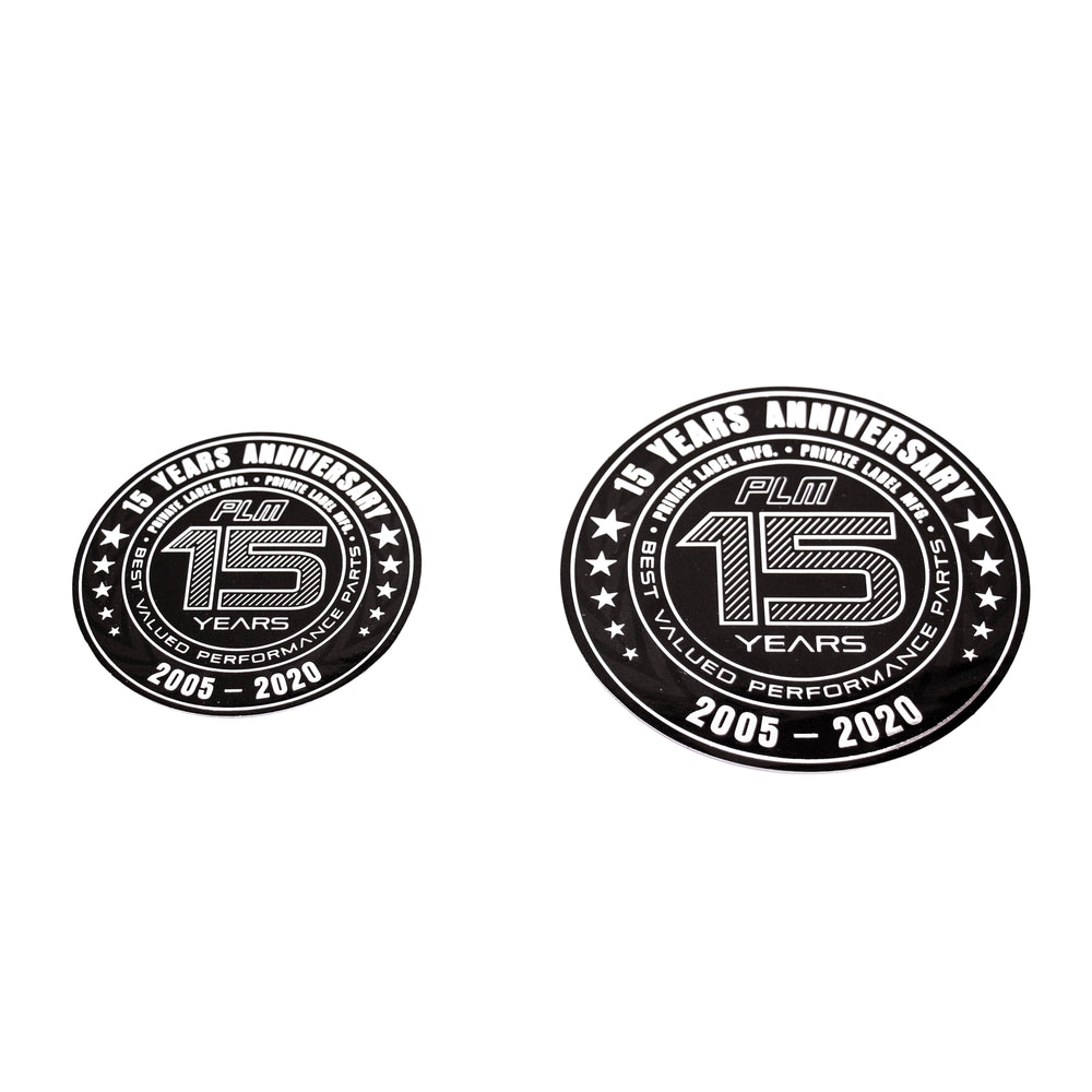 PLM 15 Year Anniversary Badge Sticker