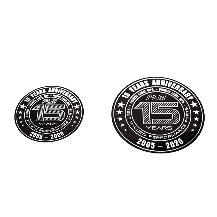 PLM 15 Year Anniversary Badge Sticker
