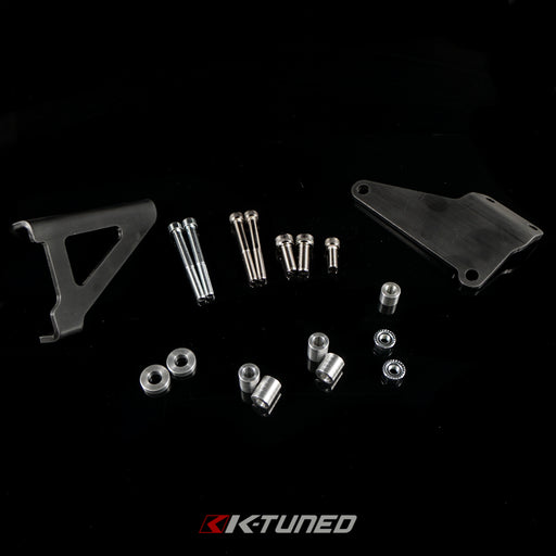 K-Tuned Replacement Steel Alternator Brackets for AC & PS Eliminator Kit
