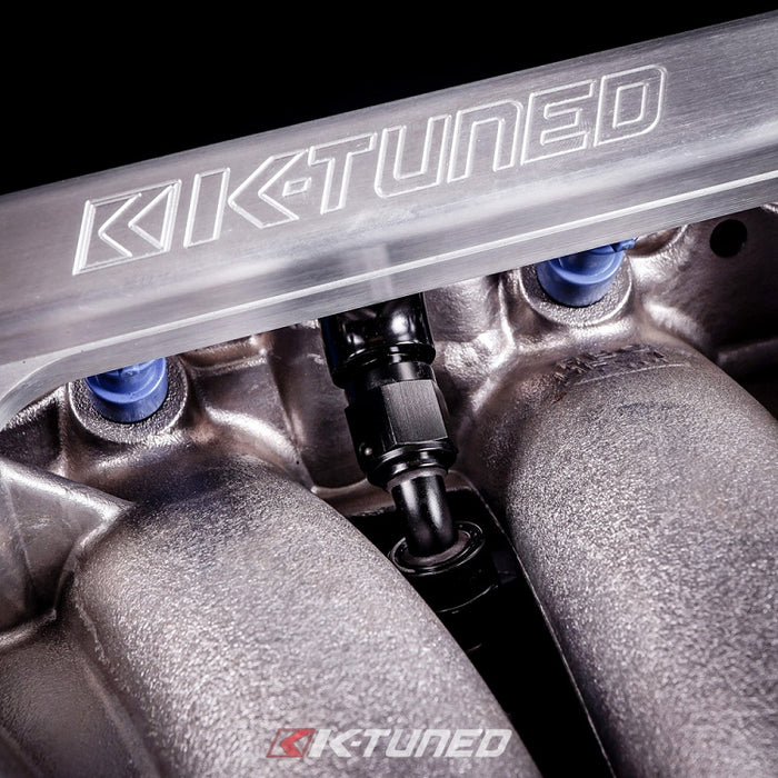 K-Tuned Centre Port Fitting for Fuel Rail (6AN or 8AN)