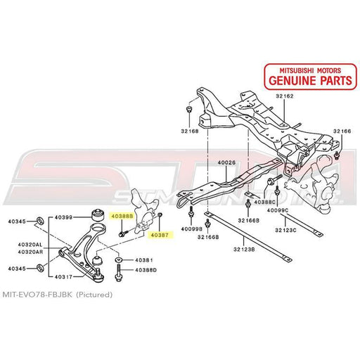 STM Tuned OEM Front Ball Joint Nut & Bolt Kit for Evo 7/8/9