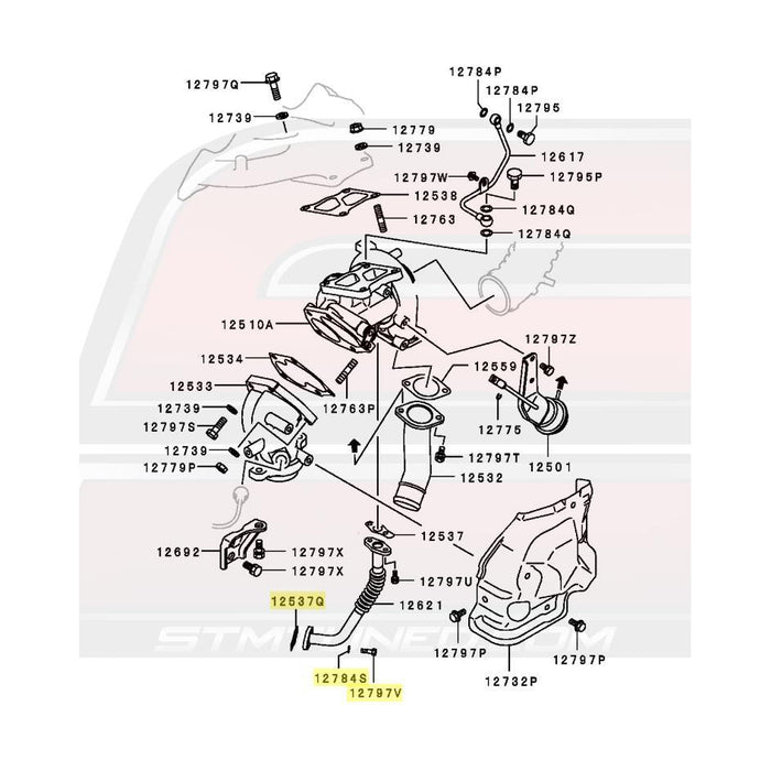 STM Tuned OEM Oil Return Line to Oil Pan Bolt & Gasket Kit for 1G/2G DSM and Evo 4-9