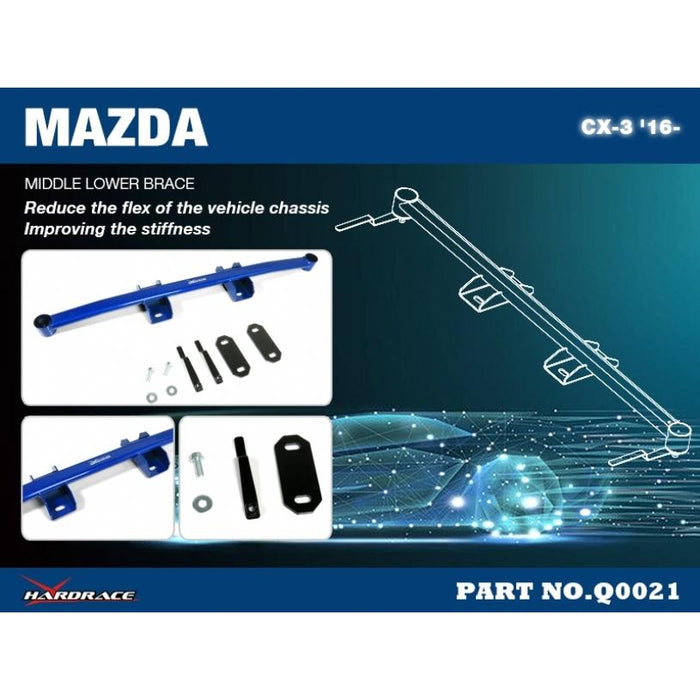 Hardrace Middle Lower Brace Mazda, Cx3, Dk 15-