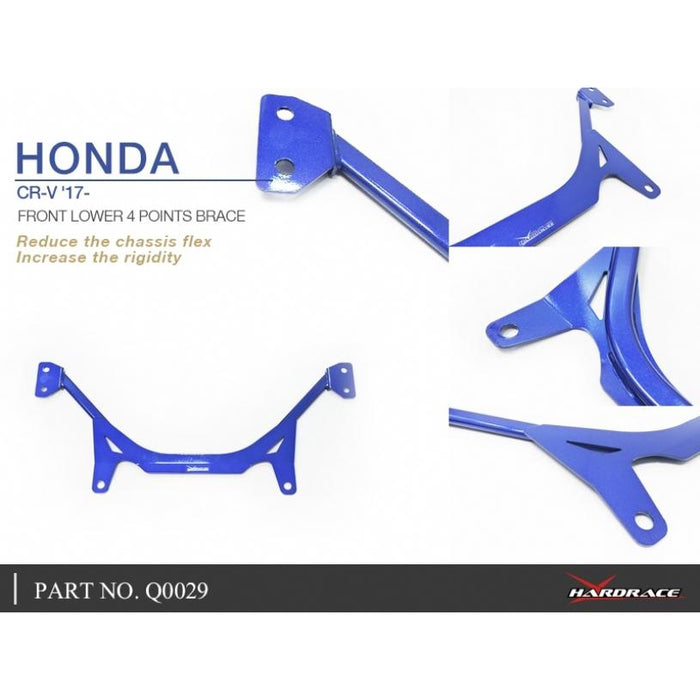 Hardrace Front Lower 4 Points Brace Honda, 17-Present