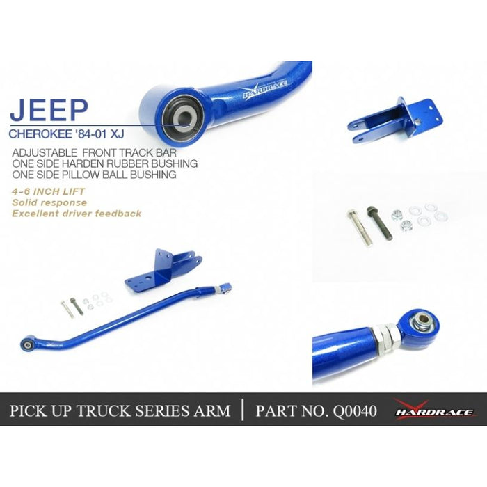 Hardrace Adjustable Front Track Bar 4.5~6 Inch Lift Jeep, Cherokee, Xj 1984-01