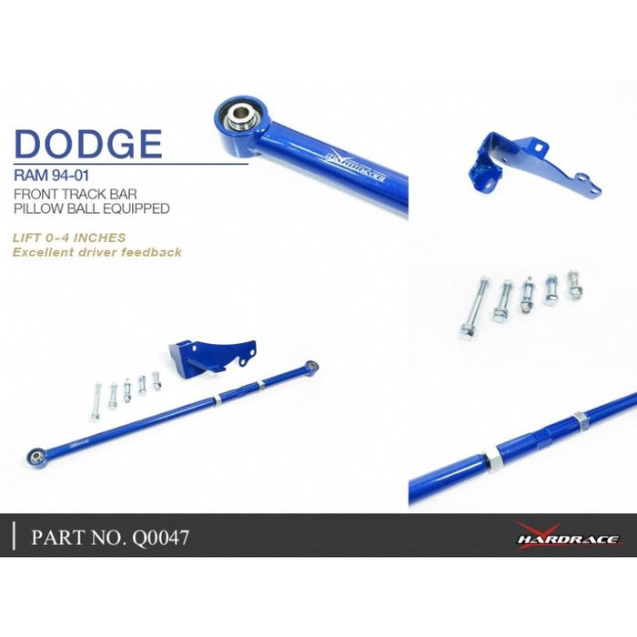 Hardrace Front Track Bar Lift 0~4 Inches Dodge, Ram, 94-01