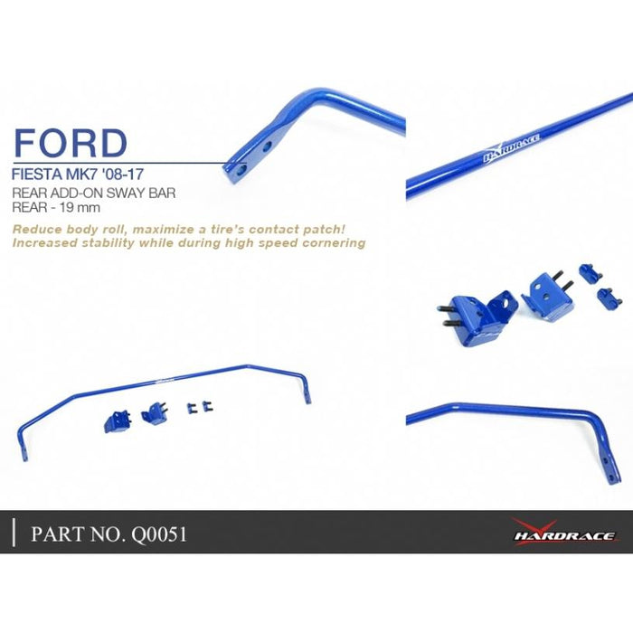 Hardrace Rear Add-On Sway Bar Fiesta, Mk6 08-17
