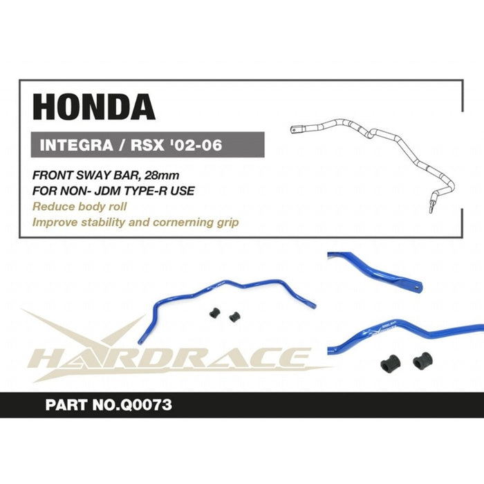 Hard Race Front Sway Bar Honda Integra DC5 0206, Civic EP3 0106