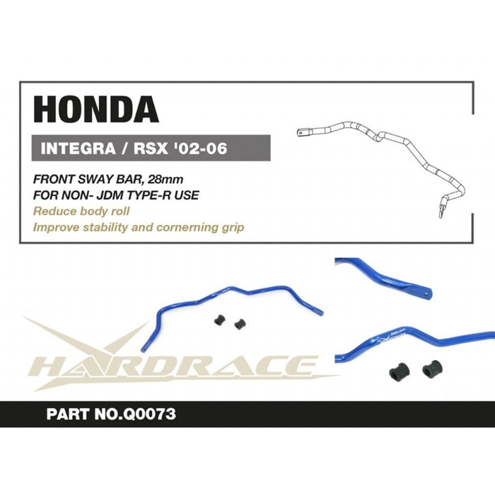 Hard Race Front Sway Bar - Honda Integra DC5 02-06, Civic EP3 01-06