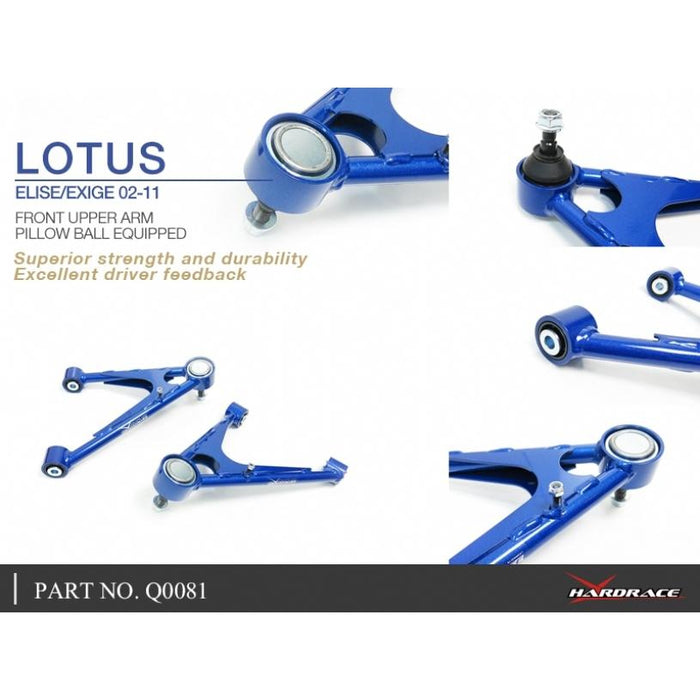 Hardrace Front Upper Arm Lotus, Elise, Exige, Series 2 01-11, Series 2 04-11