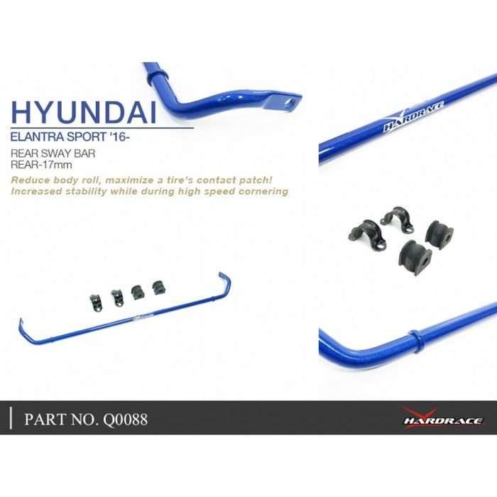 Hardrace Rear Sway Bar 17Mm Hyundai, Elantra, 16-Present