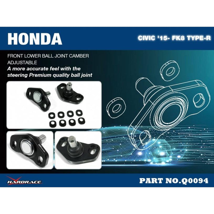 Hard Race Front Lower Camber Adjuster Honda, Civic, Fk8 Type-R