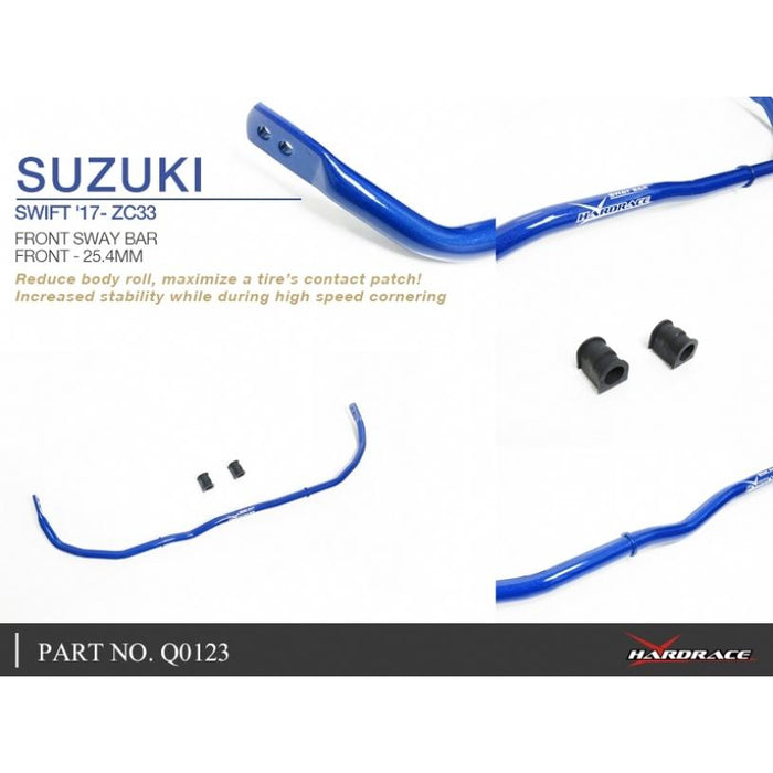 Hardrace Front Sway Bar 25.4Mm Suzuki, Baleno, Swift, 15-Present, Zc33 17-Present
