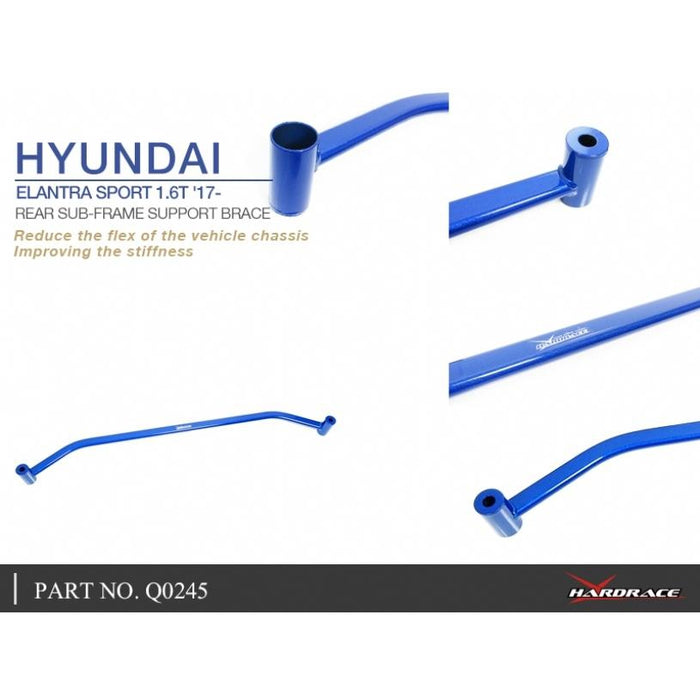 Hard Race Rear Subframe Support Brace Hyundai, Elantra, 16-Present