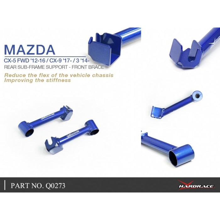 Hardrace Rear Subframe Support Front Brace Mazda, Cx5, Cx9, 16-Present, Ke 12-17
